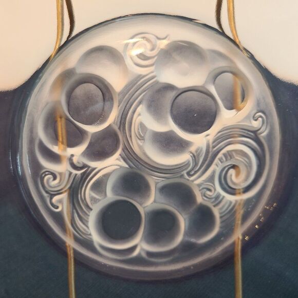 Cristal Lalique Marienthal French Art Crystal Grape Motif Standard Plate 17 cm - Picture 7 of 14